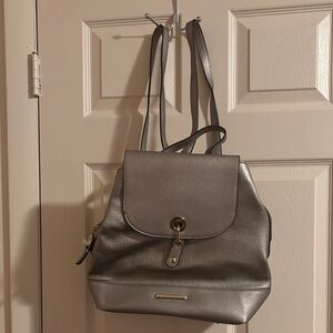 Elegant Gold Leather Backpack